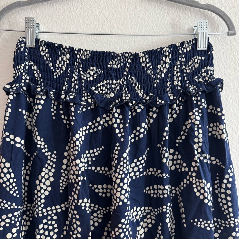 Caribbean Joe Women’s Navy and White Palazzo Printed Beach Pants Size Large - Picture 4 of 5